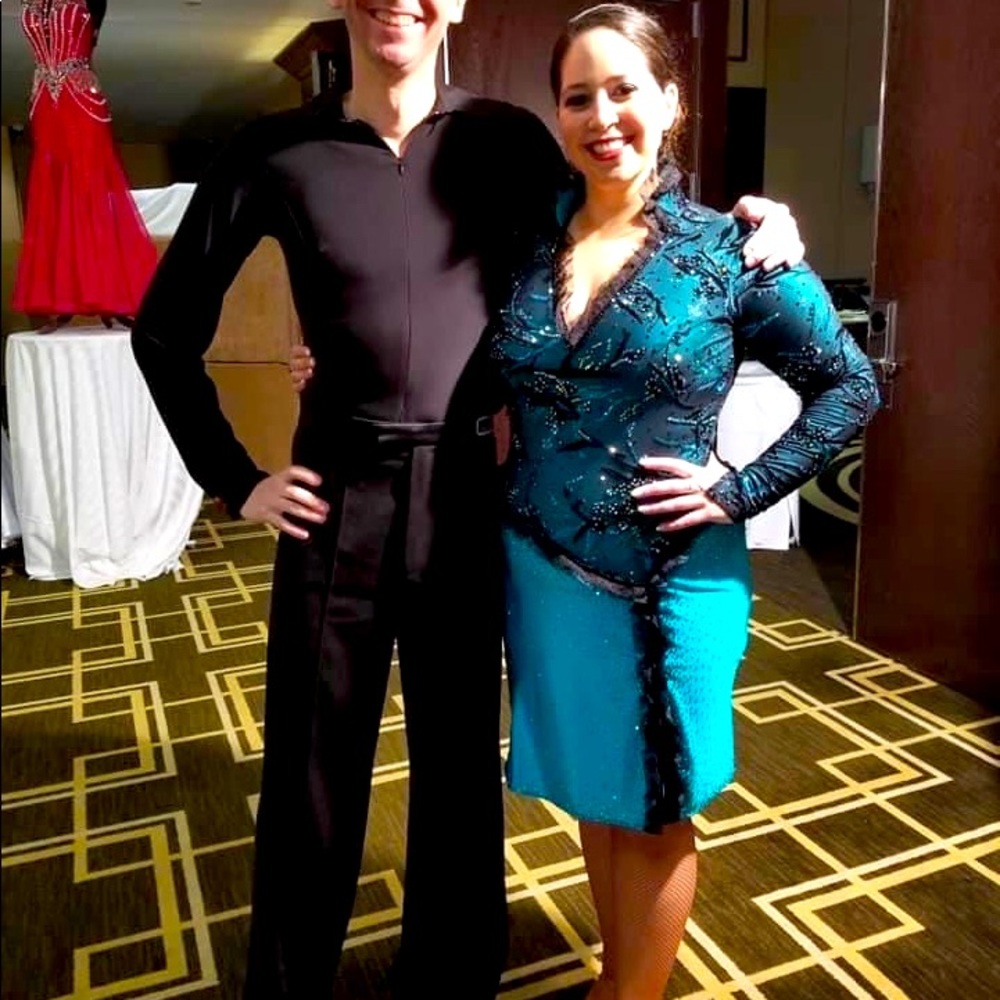 Teal Chrisanne Rhythm dance dress